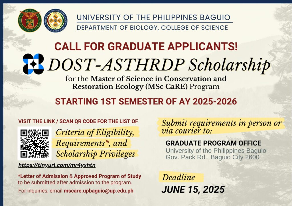 CALL FOR GRADUATE APPLICANTS!
