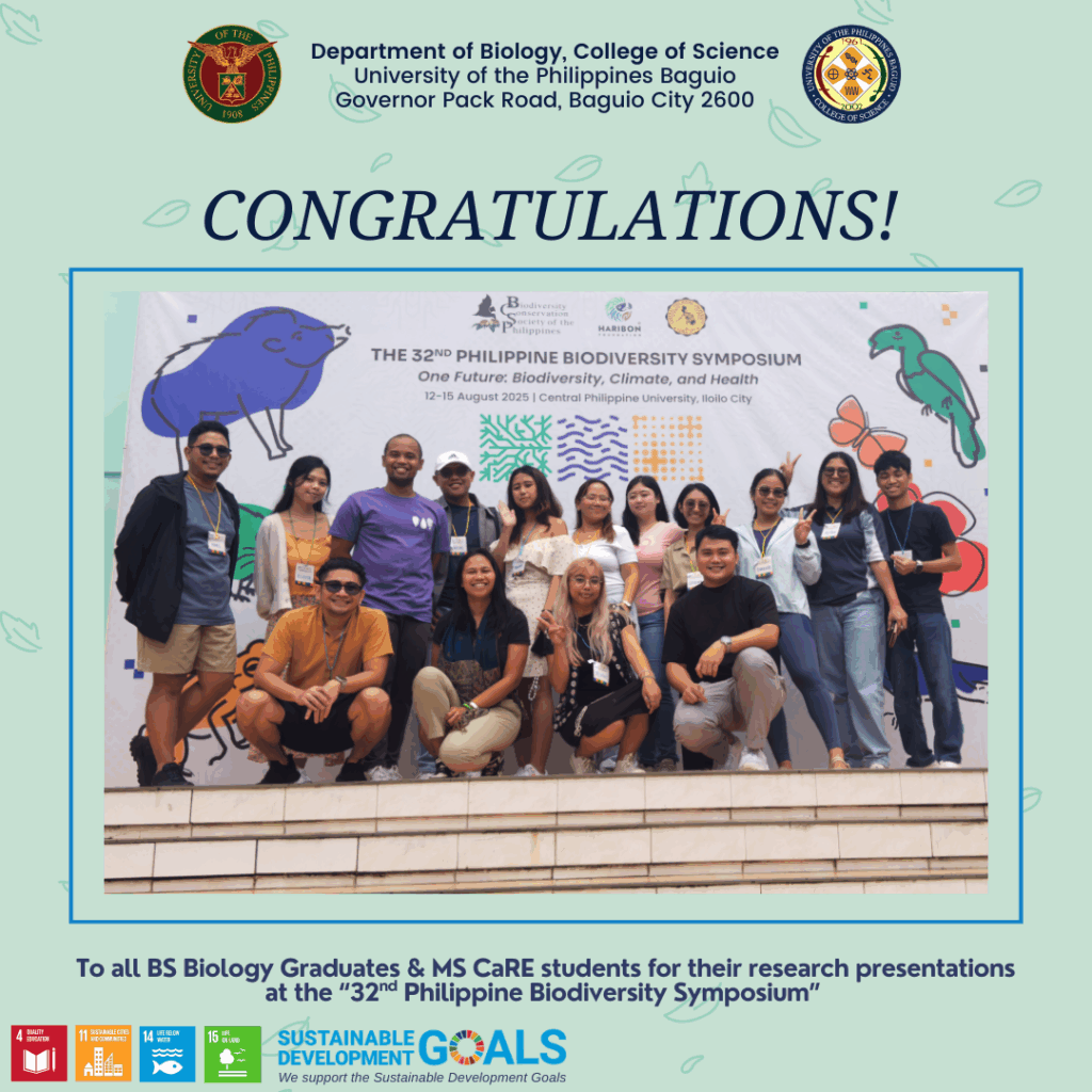 UPB students and alumni participate in research dissemination of biodiversity and ecological studies through scientific conferences