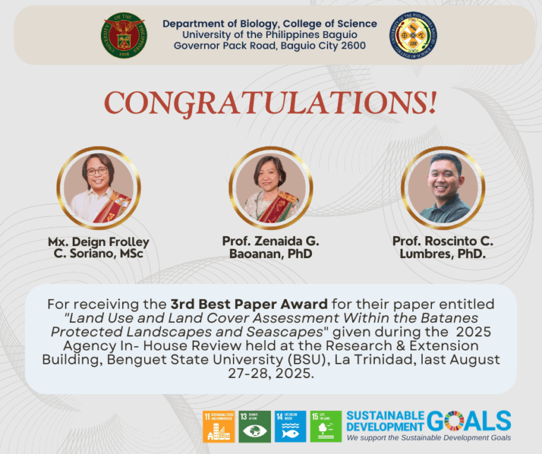 UPB Faculty receive the 3rd Best Paper Award during the 2025 Agency In-House Review held at Benguet State University (BSU) last August 27-28, 2025