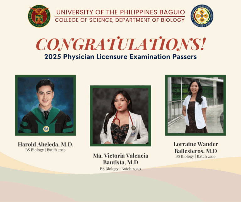 BS Biology Graduates pass the 2025 Physician Licensure Exam