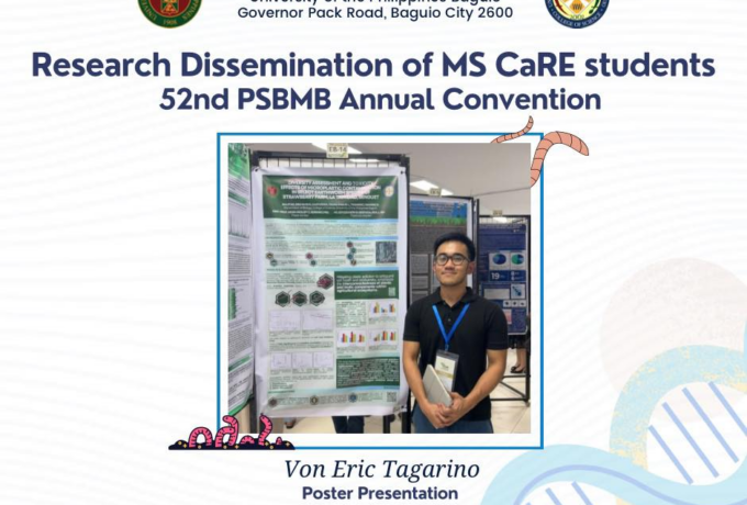 Research Dissemination of MS CaRE Student at the 52nd PSBMB Annual Convention