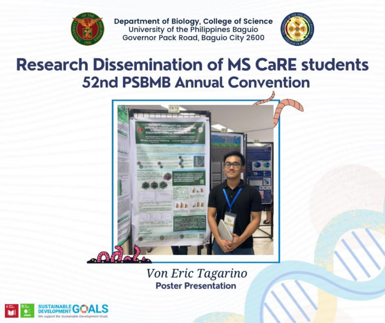 Research Dissemination of MS CaRE Student at the 52nd PSBMB Annual Convention