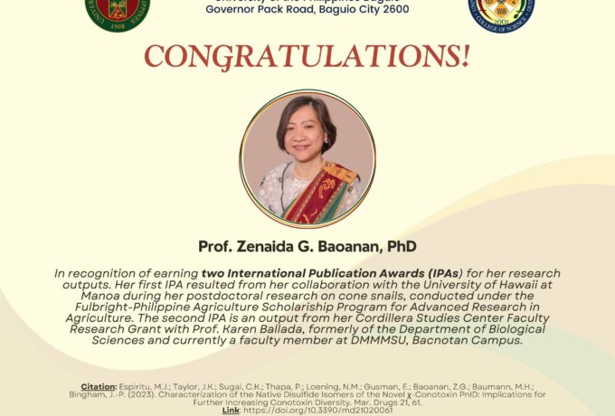 DB Faculty receives two International Publication Award (IPA)