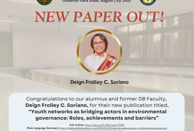 New paper out entitled “Youth networks as bridging actors in environmental governance: Roles, achievements and barriers”