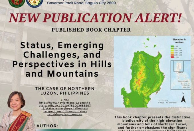 New publication alert entitled “Status, Emerging Challenges, And Perspectives in Hills and Mountains. The Case of Northern Luzon, Philippines”