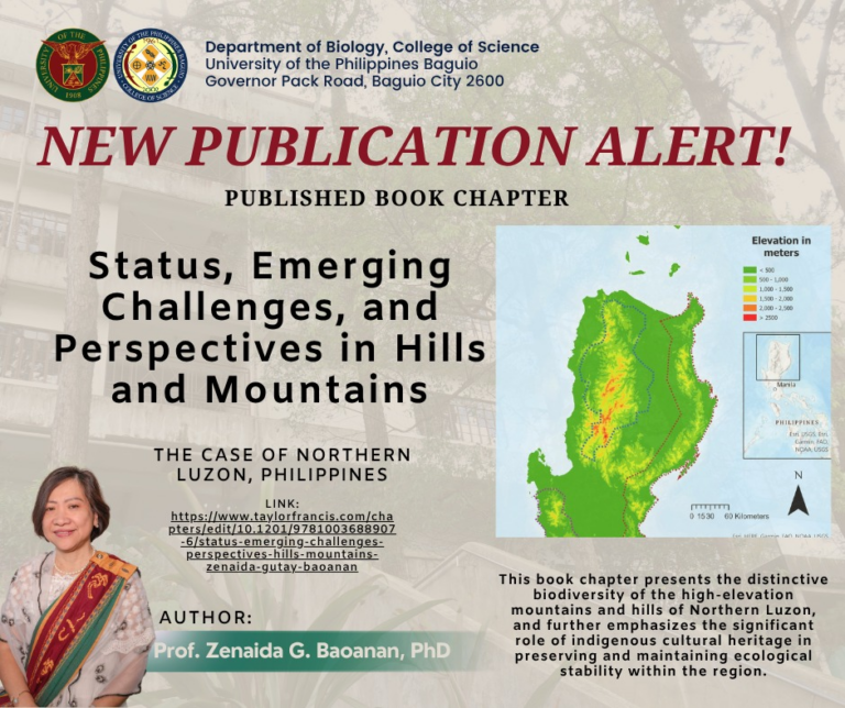New publication alert entitled “Status, Emerging Challenges, And Perspectives in Hills and Mountains. The Case of Northern Luzon, Philippines”