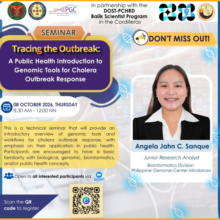 Tracing the Outbreak: A Seminar on Public Health Introduction to Genomic Tools for Cholera Outbreak Response