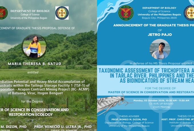MS CaRE Thesis Proposal Presentations (Satud, MTB & Pajo, JD)
